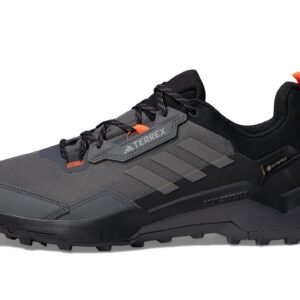 adidas Men's Terrex AX4 GORE-TEX Hiking Sneaker, Grey/Grey/Solar Red, 11