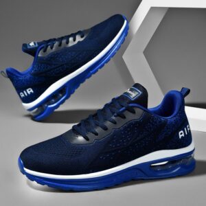 Autper Mens Air Athletic Running Tennis Shoes Lightweight Sport Gym Jogging Walking Sneakers(Darkblue US 11)