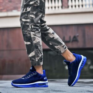 Autper Mens Air Athletic Running Tennis Shoes Lightweight Sport Gym Jogging Walking Sneakers(Darkblue US 11)