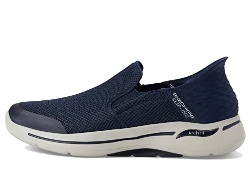 Skechers Men's Gowalk Arch Fit Slip-Ins-Athletic Slip-On Casual Walking Shoes with Air-Cooled Foam Sneaker, Navy, 10.5