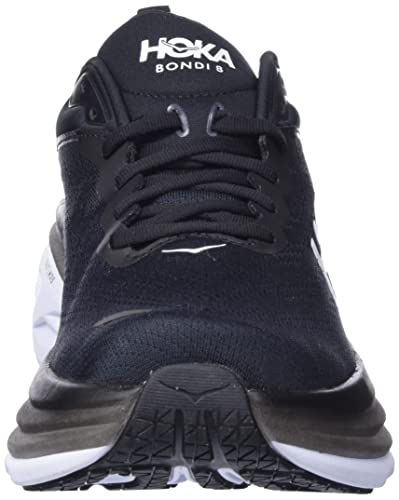 Hoka Men's Bondi 8 Sneaker, Black/White, 10