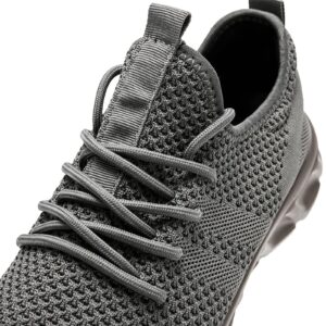 Damyuan Mens Lightweight Athletic Running Walking Gym Shoes Casual Sports Shoes Fashion Sneakers Walking Shoes Dark Grey,11