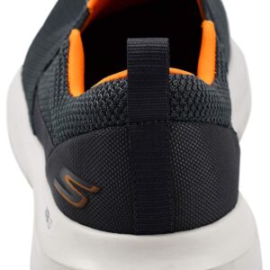 Skechers Men's GO Walk Evolution Ultra-Impeccable Sneaker, Charcoal/Orange, 11 X-Wide