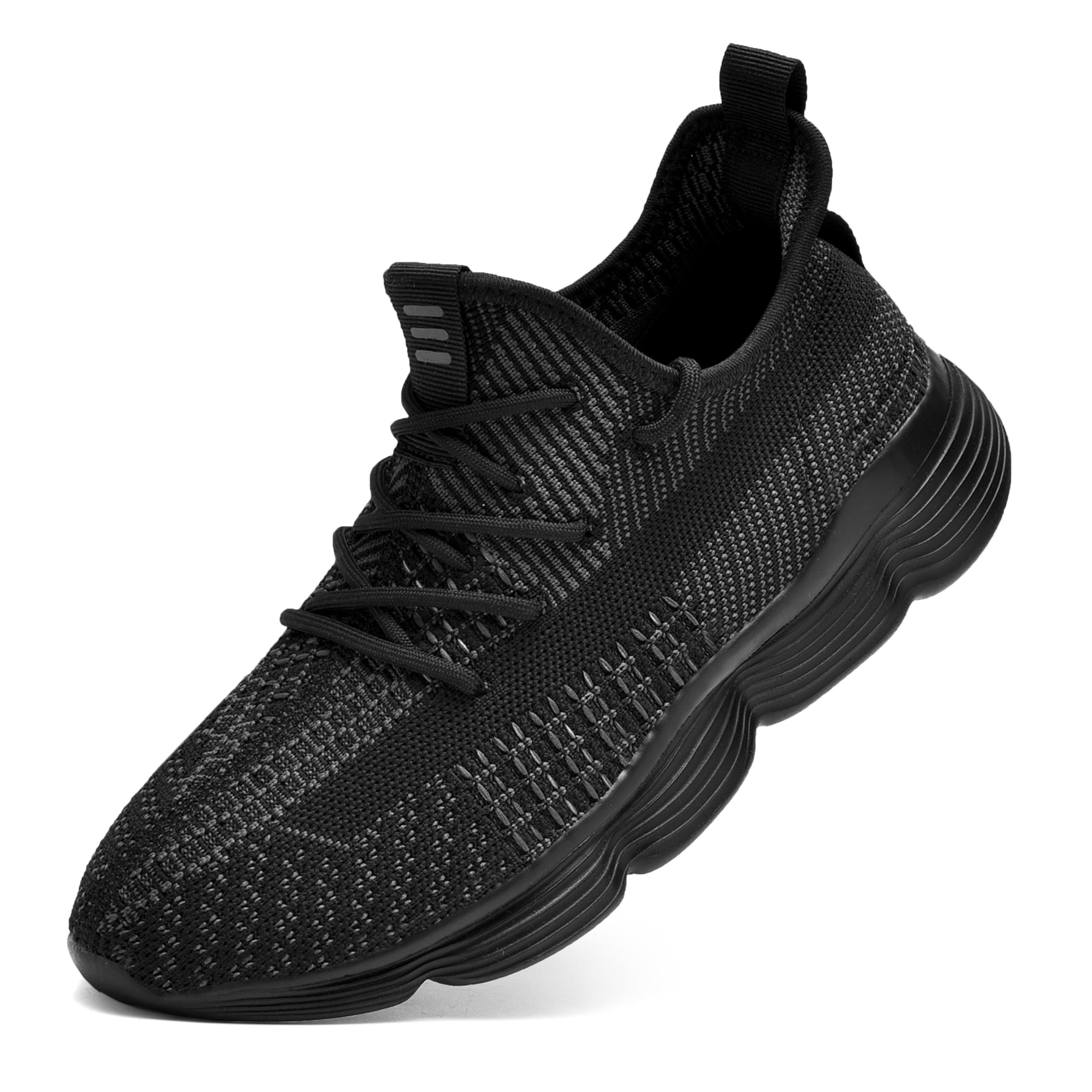 HUHV Flow 360 Ultra-Cloud Runner Unisex Shoes - Black Shadow, Size M 13 / W 16