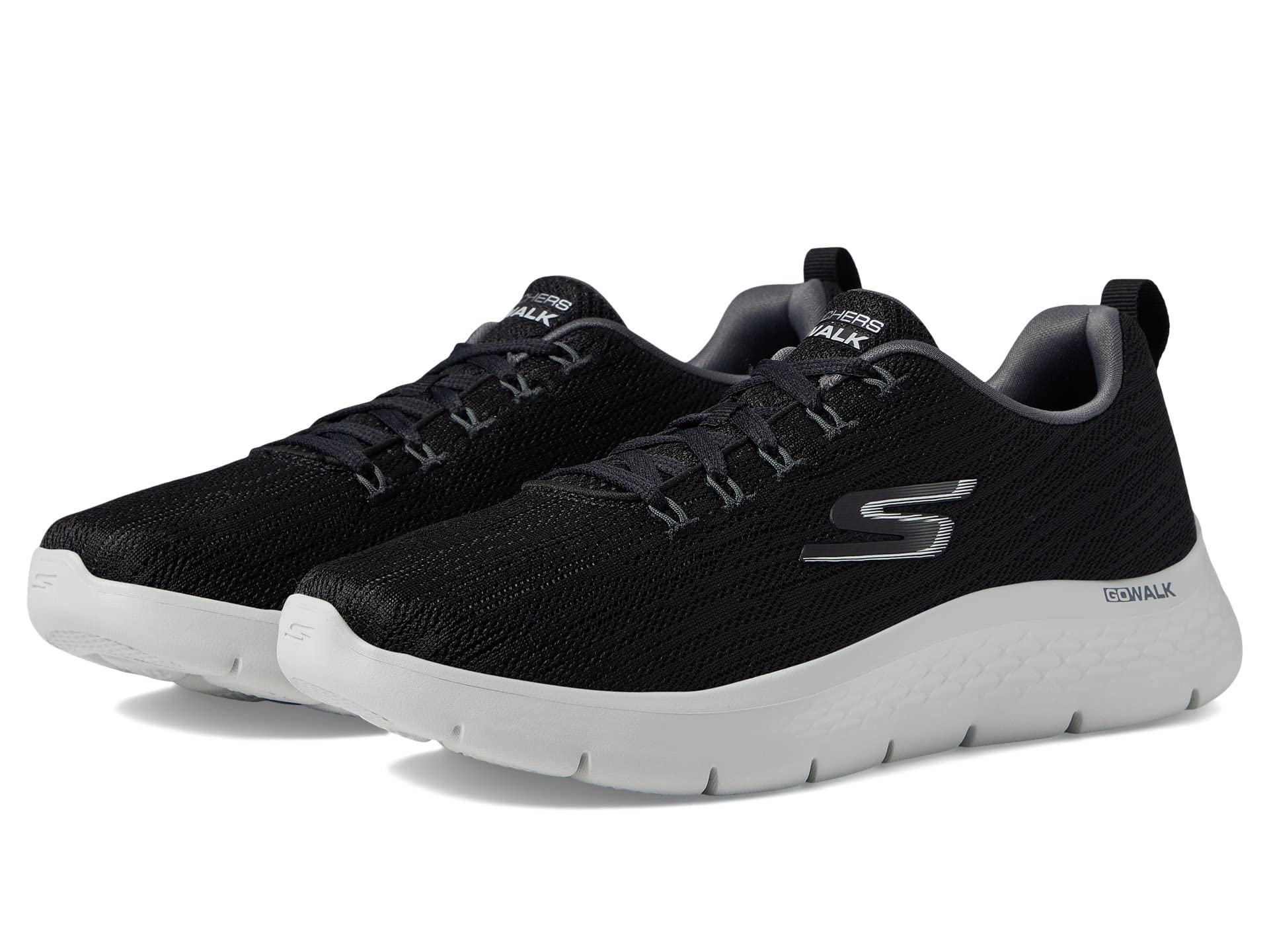 Skechers Men's Gowalk Flex-Athletic Workout Walking Shoes with Air Cooled Foam Sneakers, Black/Grey 2, 9.5