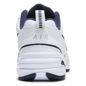 Nike Men's Air Monarch IV Walking Shoes, White/Metallic Silver/Navy, Size 8