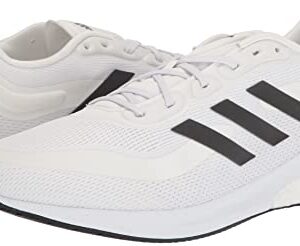 adidas Men's Supernova + Running Shoe, White/Core Black/Dash Grey, 6