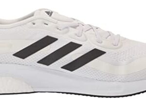 adidas Men's Supernova + Running Shoe, White/Core Black/Dash Grey, 6