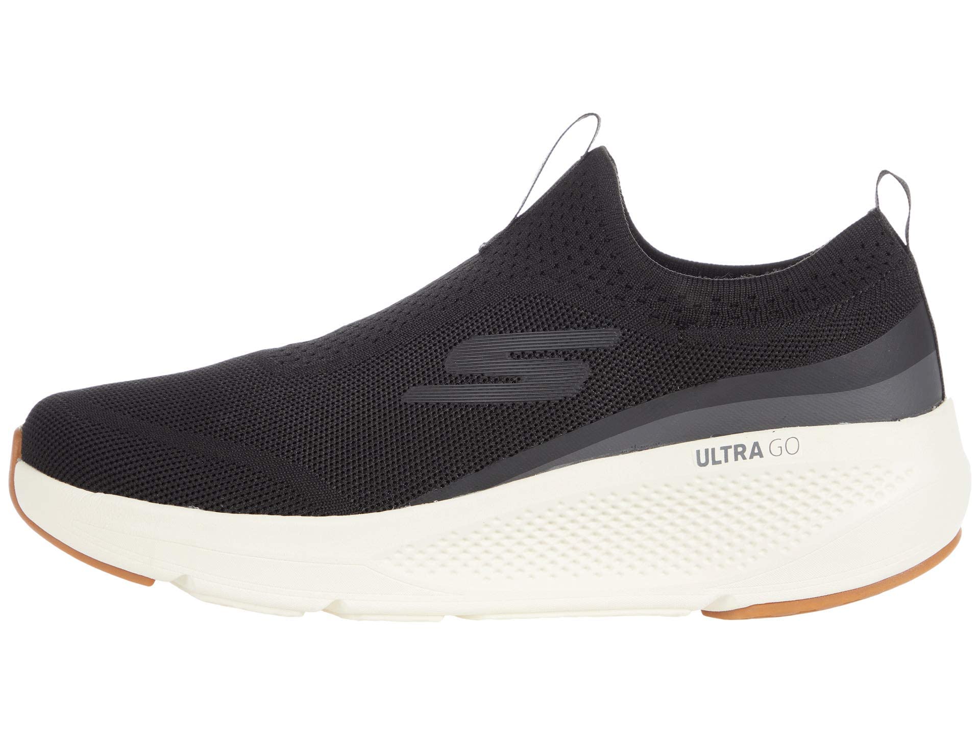 Skechers mens Gorun Elevate - Slip on Performance Athletic & Walking Running Shoe, Black/White, 11.5 US