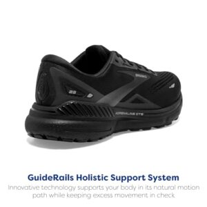 Brooks Men’s Adrenaline GTS 23 Supportive Running Shoe - Black/Black/Ebony - 10 Wide