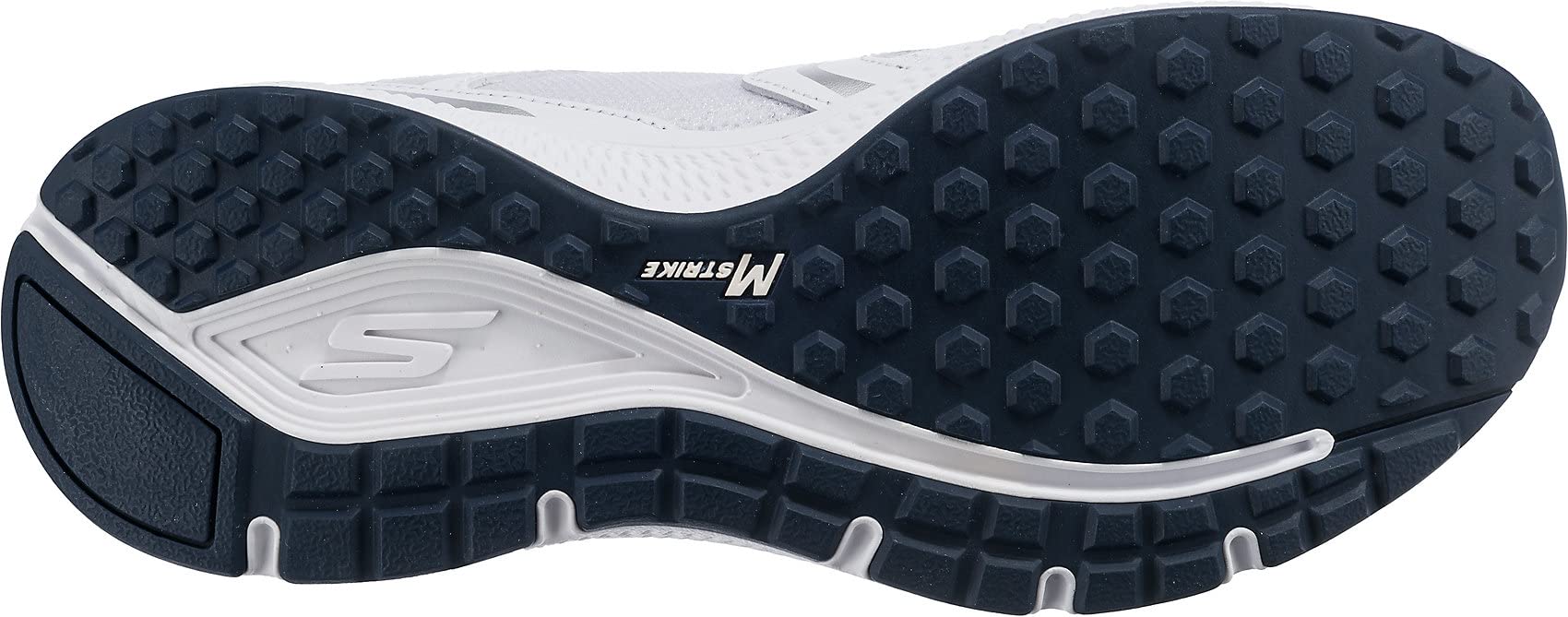 Skechers Men's GOrun Consistent-Athletic Workout Running Walking Shoe Sneaker with Air Cooled Foam, White/Navy, 7.5 X-Wide