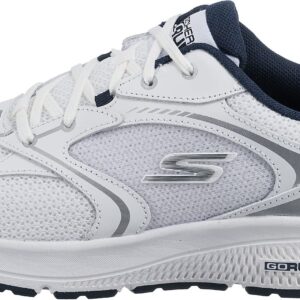 Skechers Men's GOrun Consistent-Athletic Workout Running Walking Shoe Sneaker with Air Cooled Foam, White/Navy, 7.5 X-Wide