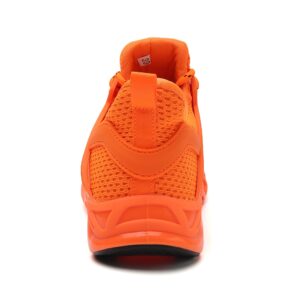 TSIODFO Sneakers for Men Sport Running Shoes Athletic Tennis Walking Shoes Jogging Fashion Sneaker Mesh Breathable Orange Size 8.5