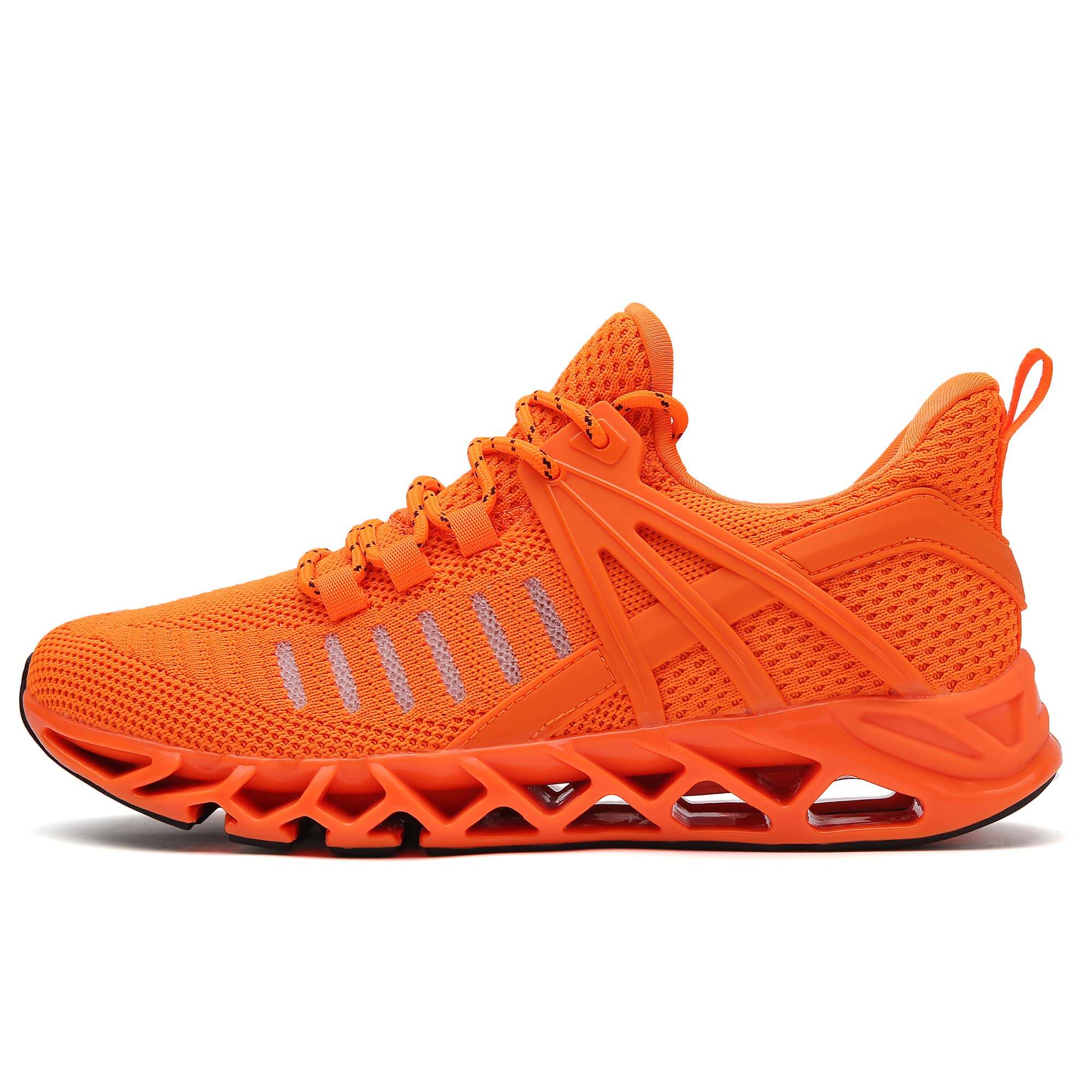 TSIODFO Sneakers for Men Sport Running Shoes Athletic Tennis Walking Shoes Jogging Fashion Sneaker Mesh Breathable Orange Size 8.5