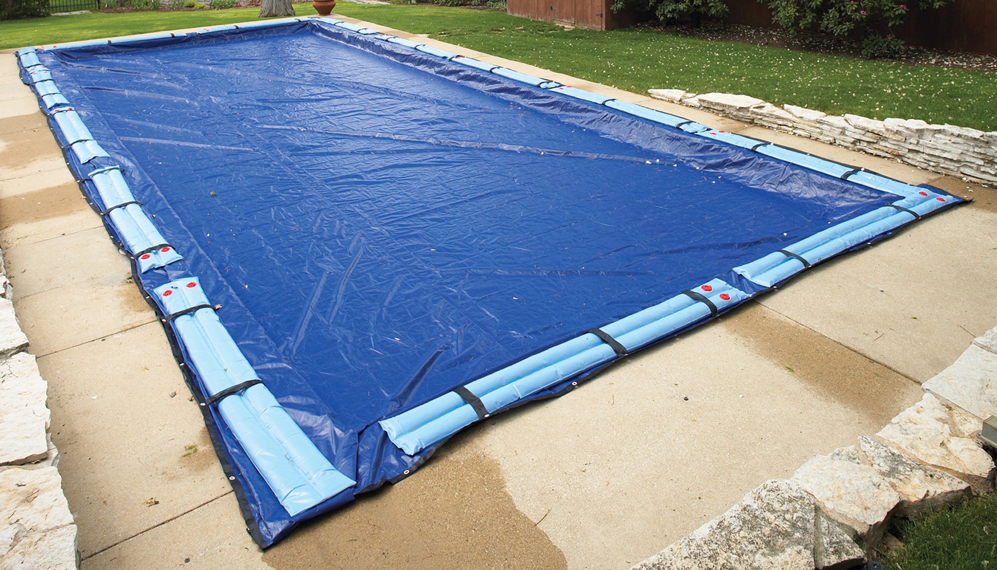 Blue Wave BWC960 Gold 15-Year 16-ft x 36-ft Rectangular In Ground Pool Winter Cover,Royal Blue