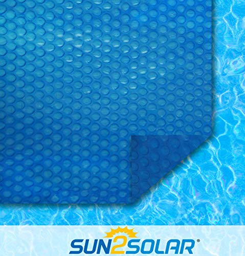 Sun2Solar Blue 10-Foot-by-16-Foot Rectangle Solar Cover | 1600 Series | Heat Retaining Blanket for In-Ground and Above-Ground Rectangular Swimming Pools | Use Sun to Heat Pool | Bubble-Side Down