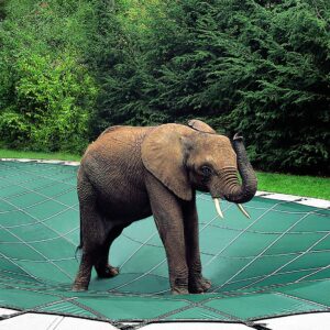 Loop-Loc Mesh Safety Cover - Rectangle - 20 ft X 40 ft W/ 4 ft X 8 ft Center Step