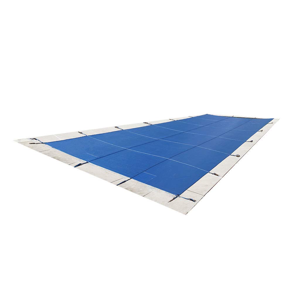 18'x36' Mesh - Rectangle Inground Safety Pool Cover - 18 ft x 36 ft In Ground Winter Cover (Blue)