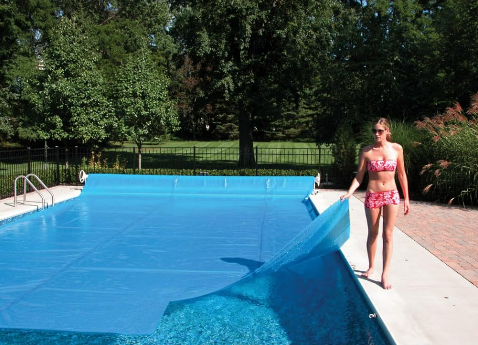 Sun2Solar Blue 12-Foot-by-28-Foot Rectangle Solar Cover | 800 Series Style | Heat Retaining Blanket for In-Ground and Above-Ground Rectangular Swimming Pools | Use Sun to Heat Pool | Bubble-Side Down…