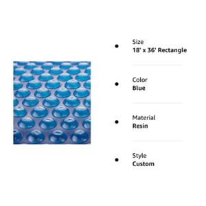 Sun2Solar Blue 18-Foot-by-36-Foot Rectangle Solar Cover Heat Retaining Blanket | 1600 Series with 6-Pack of Grommets Bundle | In-Ground and Above-Ground Rectangular Swimming Pool | Bubble-Side Down