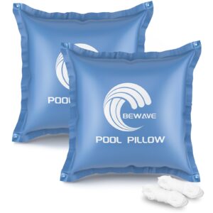 bewave pool pillow, winterizing air pillow for above ground winter swimming pool covers, 4 x 4 ft, 2 pcs