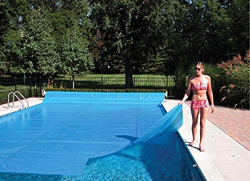 Sun2Solar Blue 18-Foot-by-36-Foot Rectangle Solar Cover Heat Retaining Blanket | 1600 Series with 6-Pack of Grommets Bundle | In-Ground and Above-Ground Rectangular Swimming Pool | Bubble-Side Down