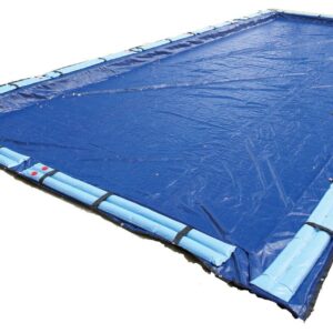 Inground Pool Cover for 16x32 Foot Rectangle Swimming Pool - Super-Duty: 15-Yr with Cover Tubes