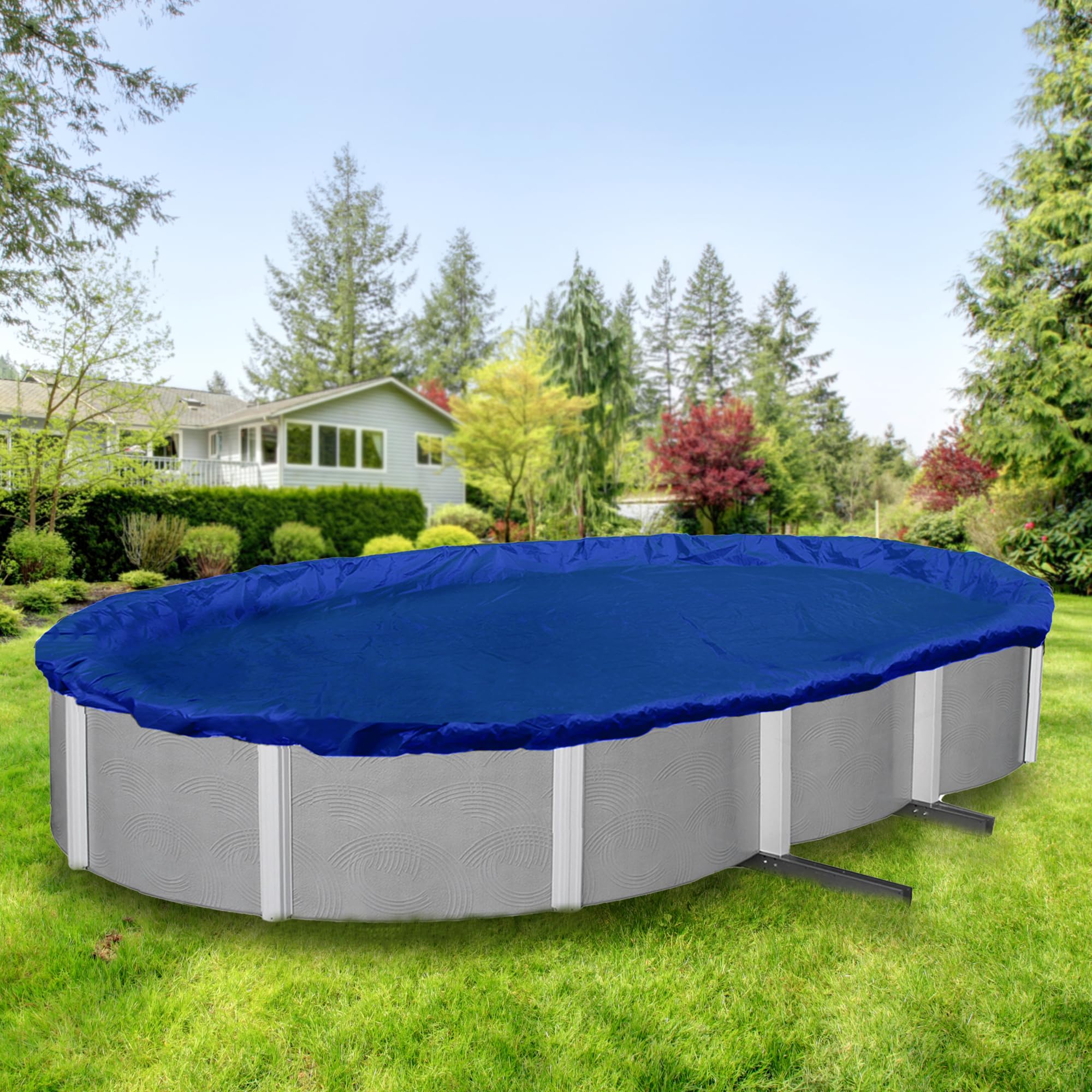 Blue Wave BWC924 Gold 15-Year 16-ft x 25-ft Oval Above Ground Pool Winter Cover,Royal Blue