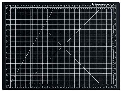 Dahle Vantage 10672 Self-Healing Cutting Mat, 18"x24", 1/2" Grid, 5 Layers for Max Healing, Perfect for Crafts & Sewing, Black