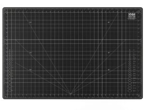 xnm creations premium self healing cutting mat - 24 inches by 36 inches - a1, 3 layer quality pvc construction - dual sided, imperial and metric grid lines - perfect for cutting, sewing, and crafts
