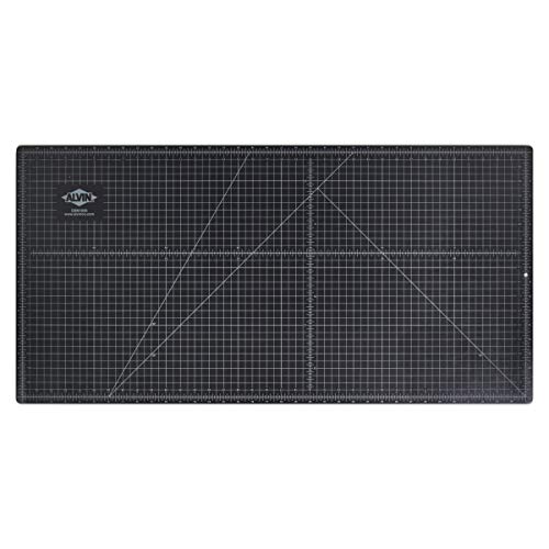 ALVIN Cutting Mat Professional Self-Healing 18" x 36" Model GBM1836 Green/Black Double-Sided, Gridded Rotary Cutting Board for Crafts, Sewing, Fabric - 18 x 36 inches