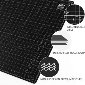 XNM Creations Premium Self Healing Cutting Mat - 24 Inches by 36 inches - A1, 3 Layer Quality PVC Construction - Dual Sided, Imperial and Metric Grid Lines - Perfect for Cutting, Sewing, and Crafts