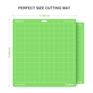 Monicut 12x12 Standardgrip Cutting Mat for Cricut Maker 3/Maker/Explore 3/Air 2/Air/One, 3 Pcs Non-Slip Flexible Green Cutting Mats for Crafts, Quilting, Sewing and all Arts