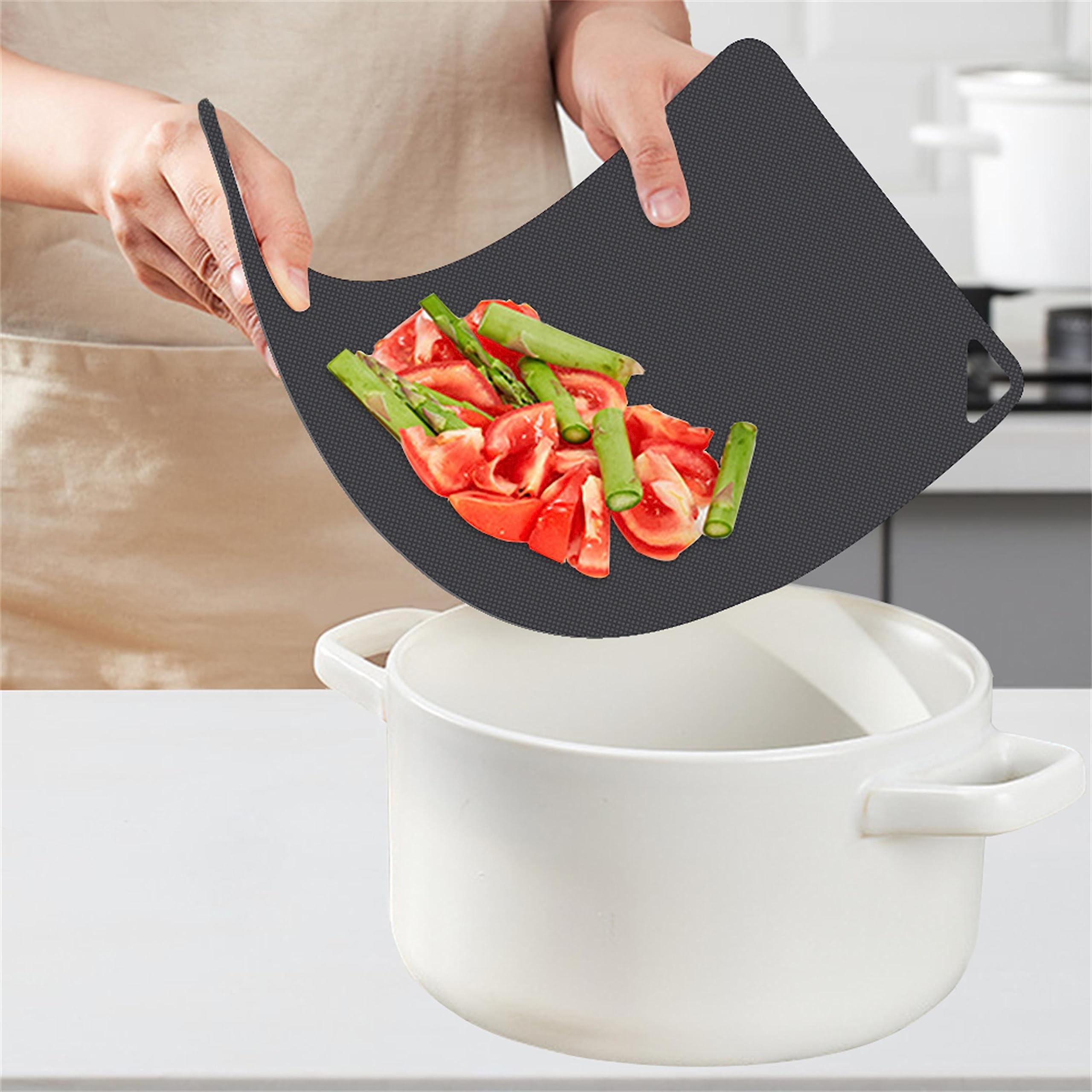 Plastic Cutting Boards for Kitchen, WK Flexible Non Slip Cutting Mat, BPA Free, Dishwasher Safe, Multi Sizes