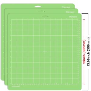 Gwybkq Cutting Mat for Cricut Maker 3/Maker/Explore 3/Air 2/Air/One 12 Pack 12x12 Cut Mats Replacement Accessories Adhesive Sticky Green Cricket Standard Card