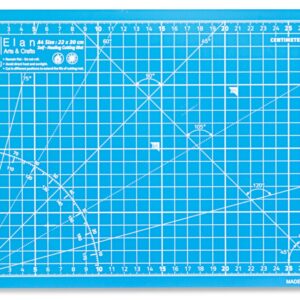 Elan Cutting Mat A4 Blue, 5-Ply Craft Mat, Self Healing Cutting Mat 30x22 CM, Craft Cutting Board, Art Mat, Imperial Sewing Mat, Quilting Mat, Hobby Mat, for Sewing, Quilting, Quilting supplies