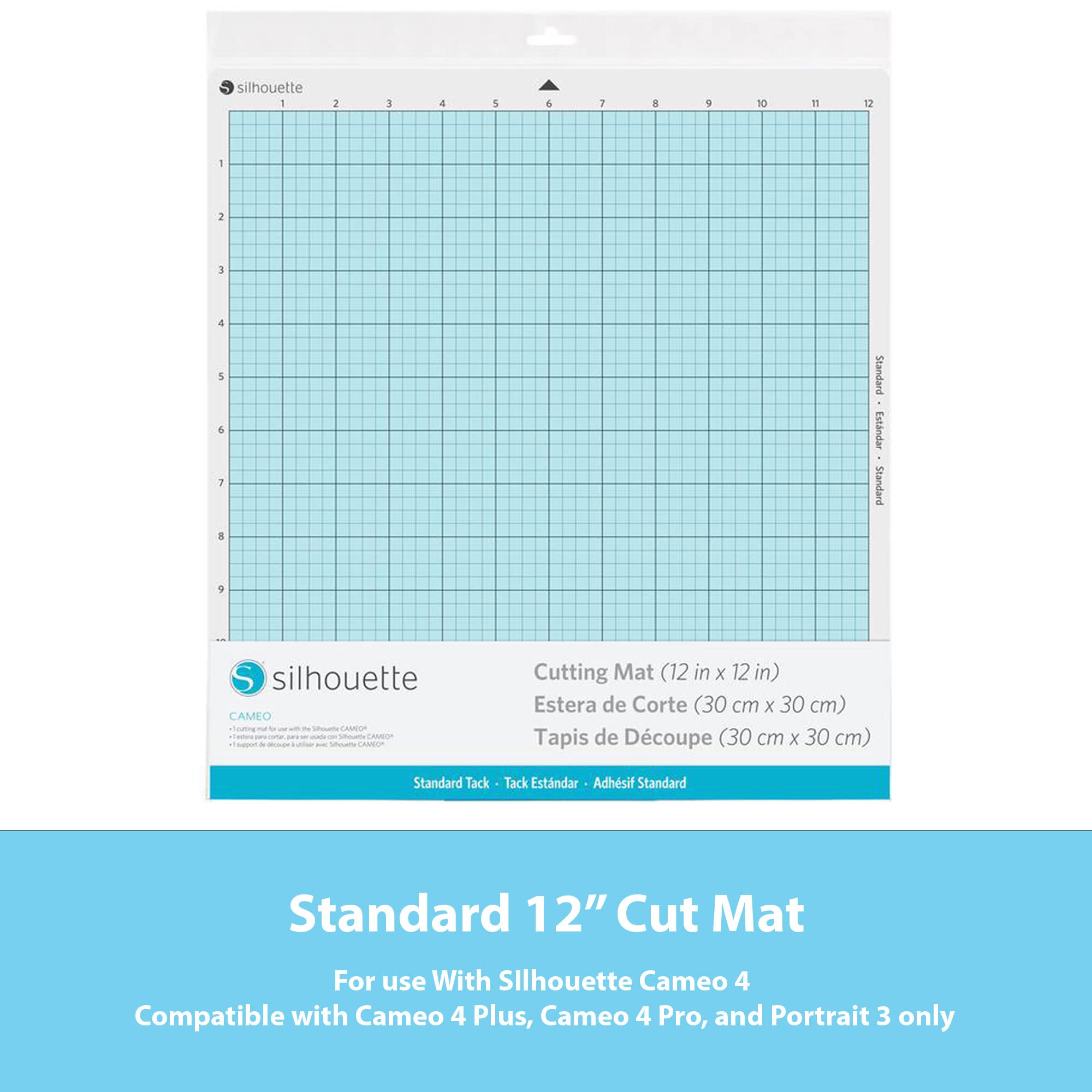 Silhouette America CUT-MAT-12-3T Cameo -All Versions-Cut Mat (3 Pack) with 50 Designs