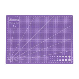 harfington a4 self-healing cutting mat 12"x9" double-sided craft cutting board for diy art work sewing cutting, purple