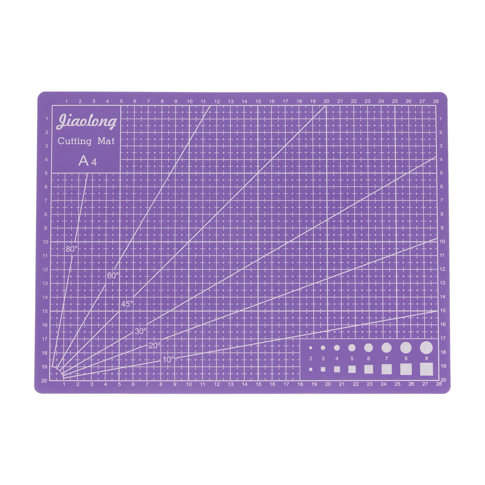 HARFINGTON A4 Self-Healing Cutting Mat 12"x9" Double-Sided Craft Cutting Board for DIY Art Work Sewing Cutting, Purple