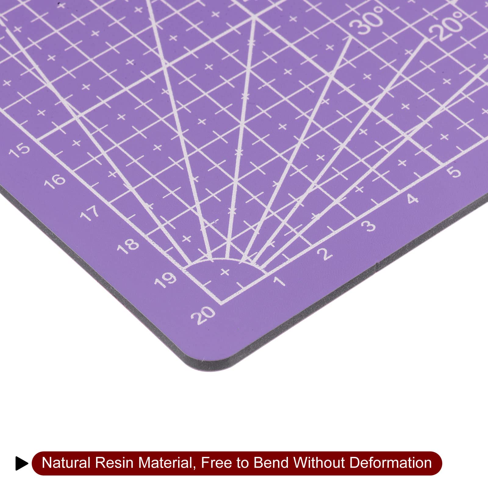 HARFINGTON A4 Self-Healing Cutting Mat 12"x9" Double-Sided Craft Cutting Board for DIY Art Work Sewing Cutting, Purple