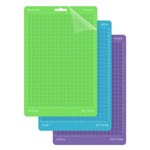 REALIKE 8.5”x12” Cutting Mat for Cricut Joy Xtra (StandardGrip, LightGrip, StrongGrip 3 Mats), Variety Adhesive Cutting mats for Cricut Joy Xtra Accessories