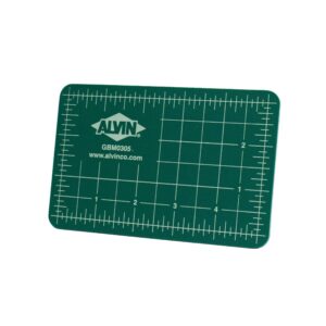 ALVIN GBM Series Professional Self-Healing Cutting Mat, Green/Black Double-Sided, Rotary Cutting Board for Crafts, Sewing, Fabric - 3.5 x 5.5 inches​