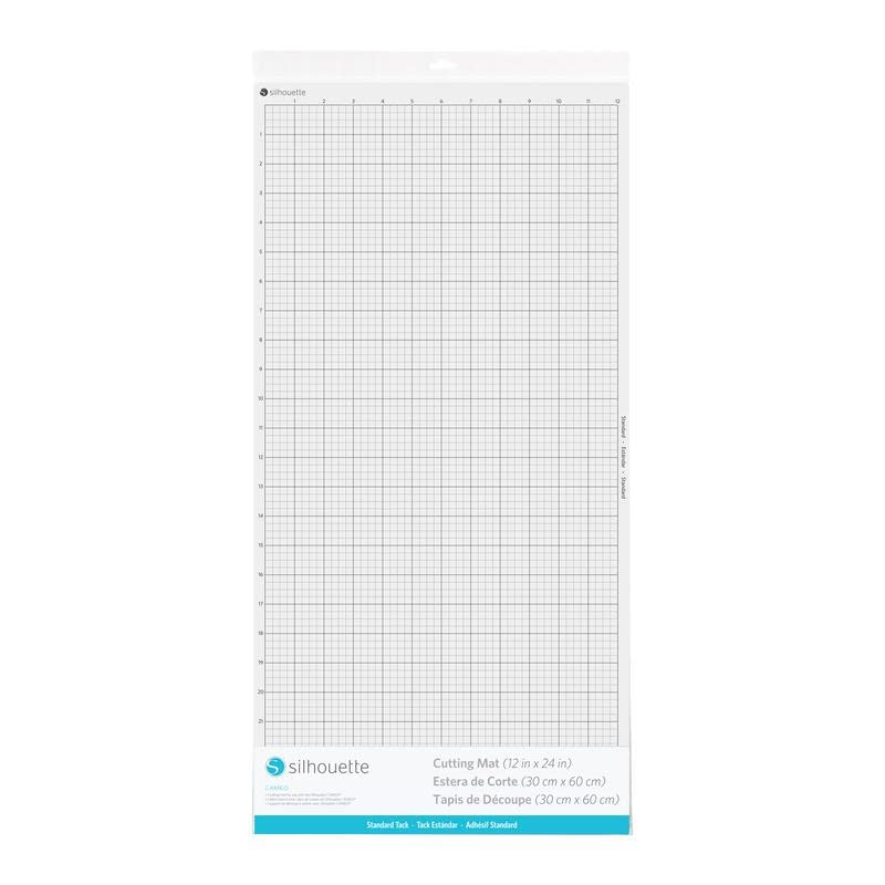 Silhouette Cameo 4 Mat Variety Pack Includes (1) 24 inch mat, (1) 12 inch Standard Mat,(1) 12 inch Strong Mat, (1) 12 inch Light Hold Mat and Free Bonus Designs