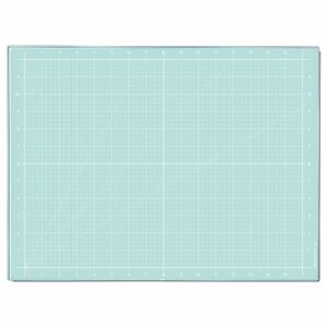 glassboard studio aqua glass craft mat (13.5x18in) - magnetic, heat & scratch resistant, stain-proof for crafting, cutting, painting, mixed media artwork - grid & angle lines, non-slip feet