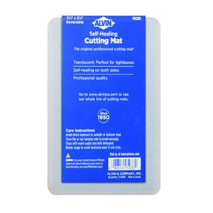 ALVIN Cutting Mat Translucent Professional Cutting Mat 3.5"x5.5" Model TM2205 Self-Healing, Great for Lightboxes, Safe with Rotary or Utility Knife - 3.5 x 5.5 inches