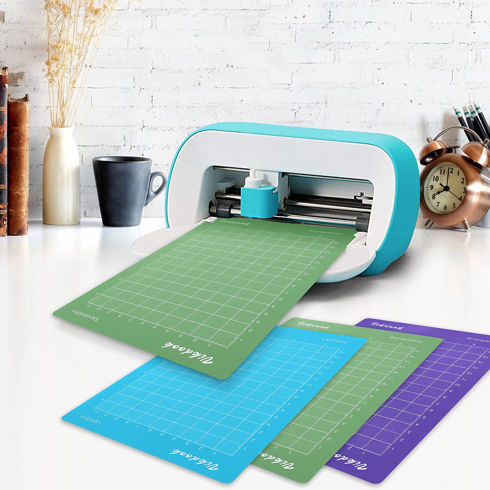 VIKDOOK Cutting Mat for Cricut Joy 4.5”X6.5” Variety Grip Sticky Cutting Mat Pack Blue Light Grip Green Standard Grip Purple Strong Grip 3 Mats Pack