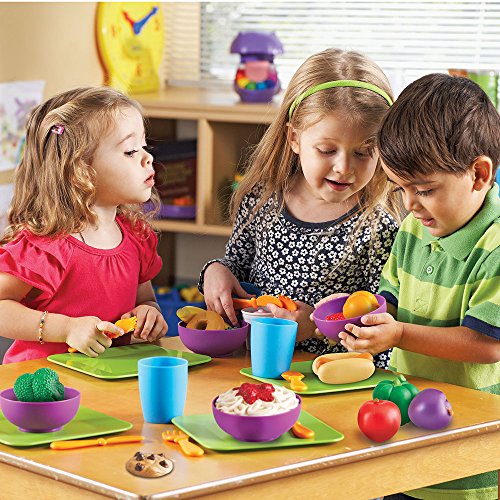 Learning Resources New Sprouts Classroom Kitchen Set - 45 Pieces, Ages 2+ Pretend Play Food for Toddlers, Preschool Learning Toys, Kitchen Play Toys for Kids