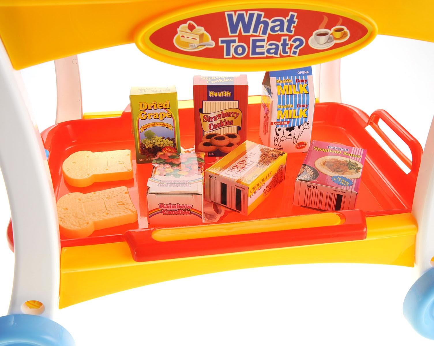 PowerTRC Afternoon Tea Time Trolley Cart Pretend Play Set for Tea Party