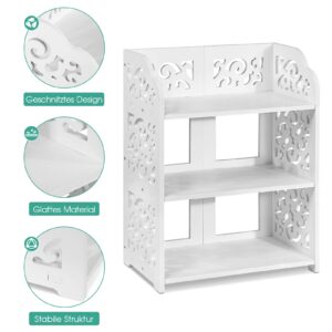 Shoe Cabinet Rack,Small Bookcase Space Saving Shoe Rack,Small Bookcase With White Chic Hollow Shoe Closet Wood Plastic Plate Baroque Storage Organizer Stand Shelf Holder