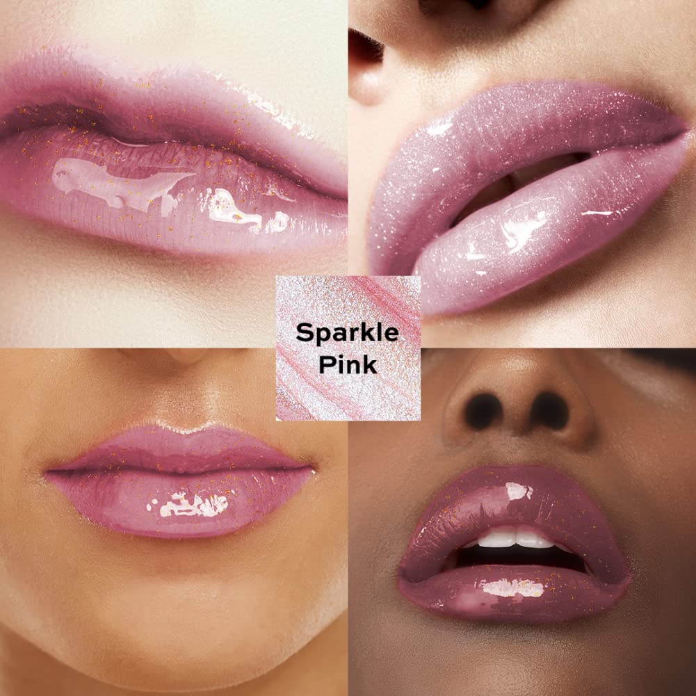 Revolution Shimmer Bomb Lip Gloss, Lip Tint Infused With Vitamin E, Shimmery Finish, Comes In 6 Colors, Sparkle